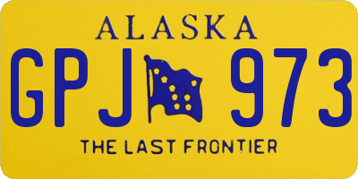 AK license plate GPJ973