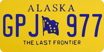 AK license plate GPJ977