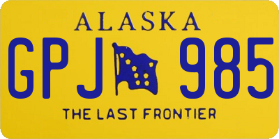 AK license plate GPJ985