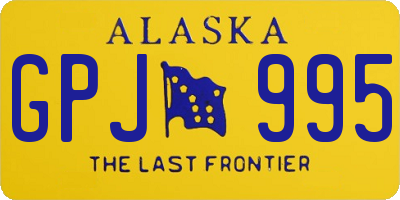 AK license plate GPJ995