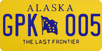 AK license plate GPK005