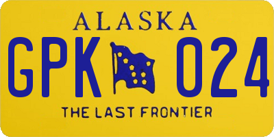 AK license plate GPK024