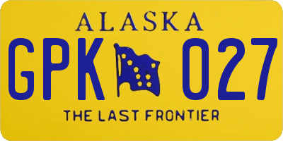 AK license plate GPK027