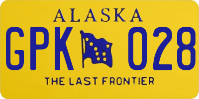 AK license plate GPK028