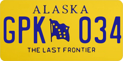 AK license plate GPK034
