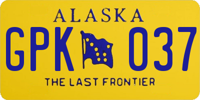 AK license plate GPK037