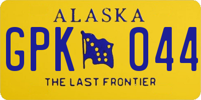 AK license plate GPK044