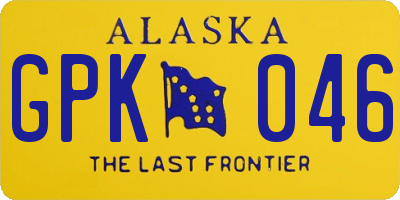 AK license plate GPK046