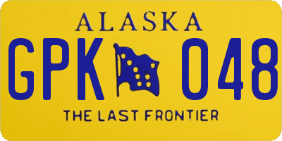 AK license plate GPK048