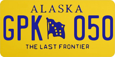 AK license plate GPK050