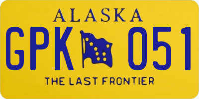 AK license plate GPK051