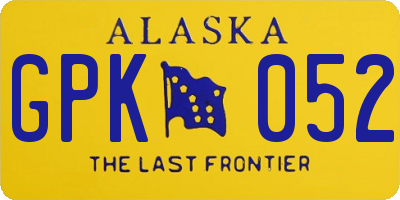 AK license plate GPK052