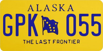 AK license plate GPK055