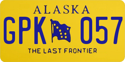 AK license plate GPK057