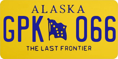 AK license plate GPK066