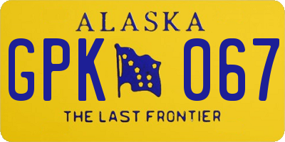 AK license plate GPK067