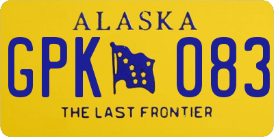 AK license plate GPK083