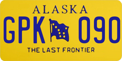 AK license plate GPK090