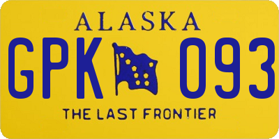 AK license plate GPK093