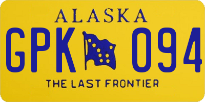 AK license plate GPK094