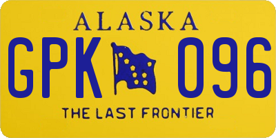 AK license plate GPK096