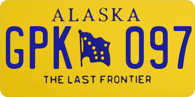 AK license plate GPK097