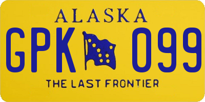 AK license plate GPK099
