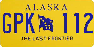 AK license plate GPK112