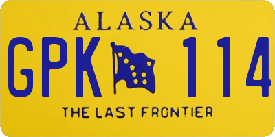 AK license plate GPK114