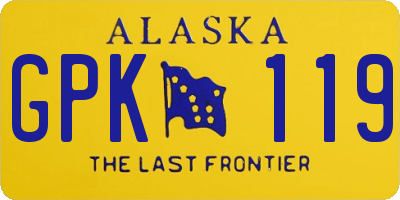 AK license plate GPK119