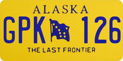 AK license plate GPK126