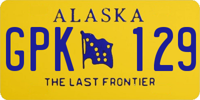 AK license plate GPK129