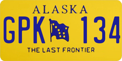 AK license plate GPK134