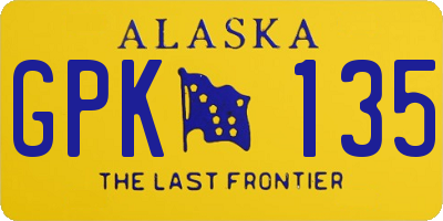 AK license plate GPK135