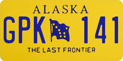 AK license plate GPK141