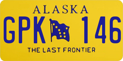 AK license plate GPK146