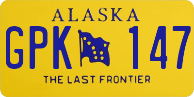 AK license plate GPK147