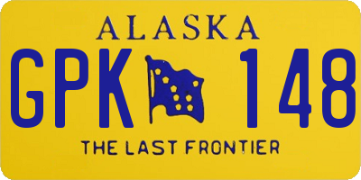 AK license plate GPK148