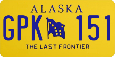 AK license plate GPK151