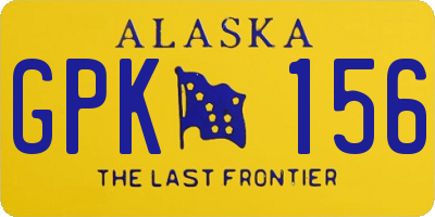 AK license plate GPK156
