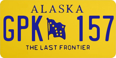 AK license plate GPK157