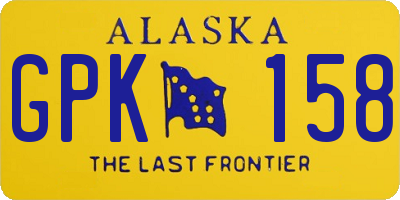 AK license plate GPK158