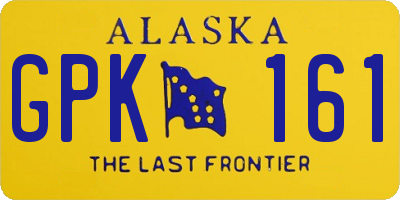 AK license plate GPK161
