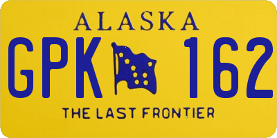 AK license plate GPK162