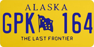 AK license plate GPK164