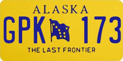 AK license plate GPK173