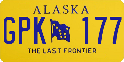 AK license plate GPK177