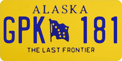 AK license plate GPK181