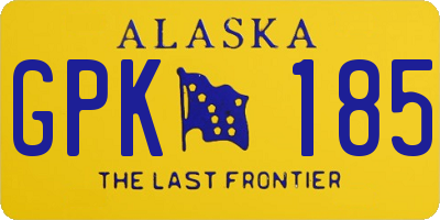 AK license plate GPK185