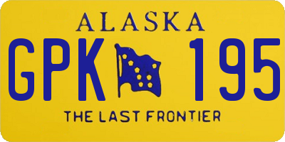 AK license plate GPK195